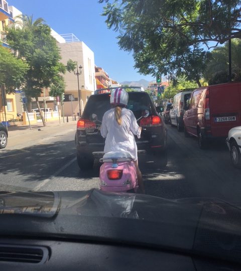 pink scooter spain