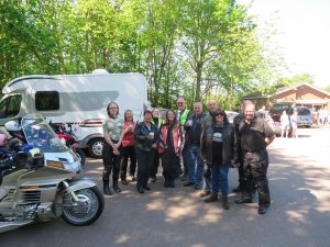 group of bikers tattershall picnic park